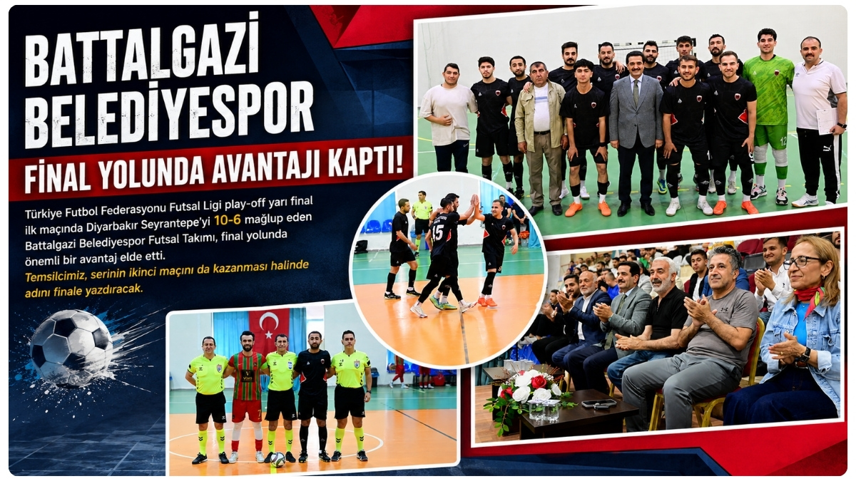 Battalgazi Belediyespor Futsal Takımı, Diyarbakır Seyrantepe'yi 10-6 Mağlup Etti