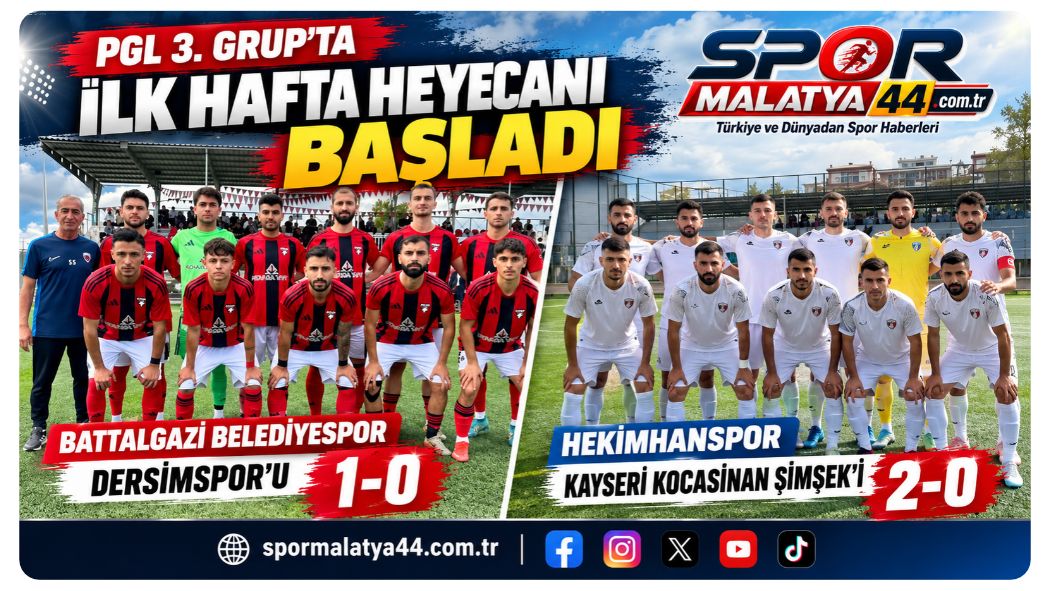 PGL 3. Grup’ta İlk Hafta Heyecanı Başladı: Malatya Temsilcilerinden İki Galibiyet