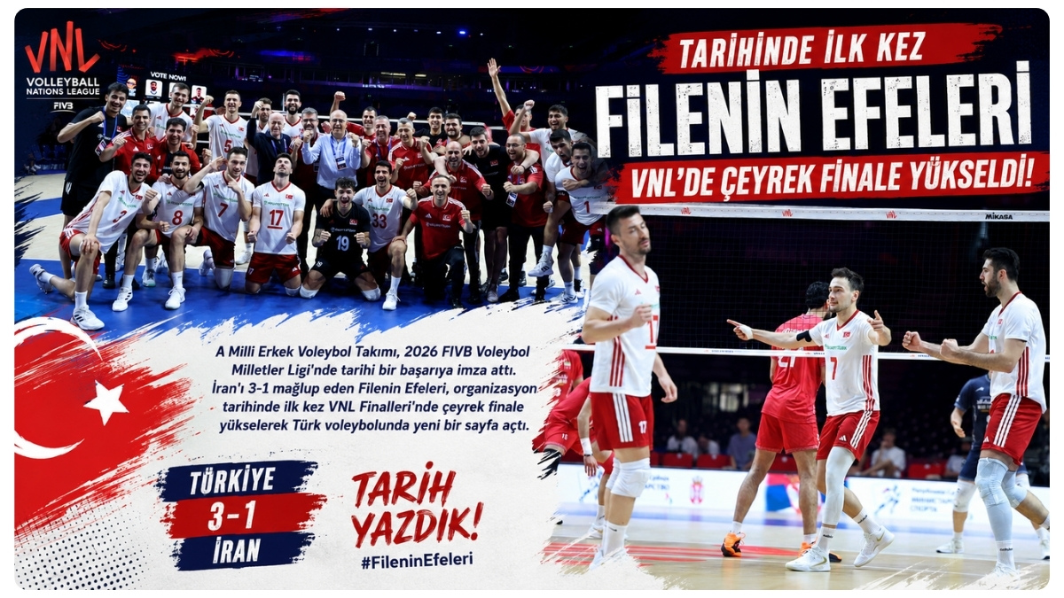 Filenin Efeleri Tarihinde İlk Kez VNL'de Çeyrek Finale Yükseldi