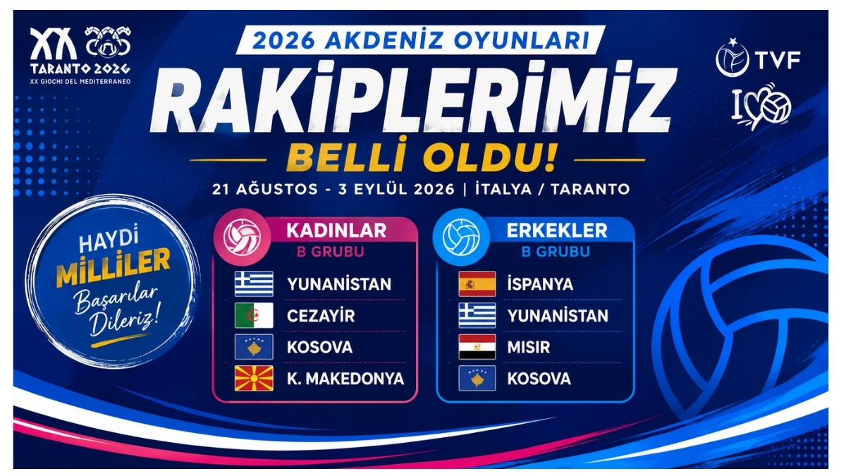 2026 Akdeniz Oyunları’nda Rakiplerimiz Belli Oldu