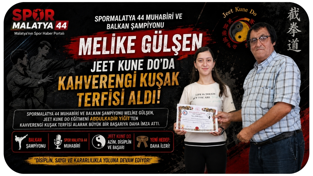 Melike Gülşen’den Jeet Kune Do’da Kahverengi Kuşak Başarısı