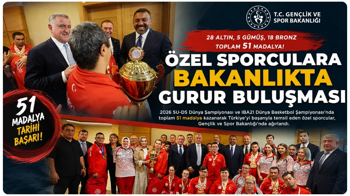 Özel Sporculara Bakanlıkta Gurur Buluşması: 51 Madalyalık Büyük Başarı Taçlandırıldı