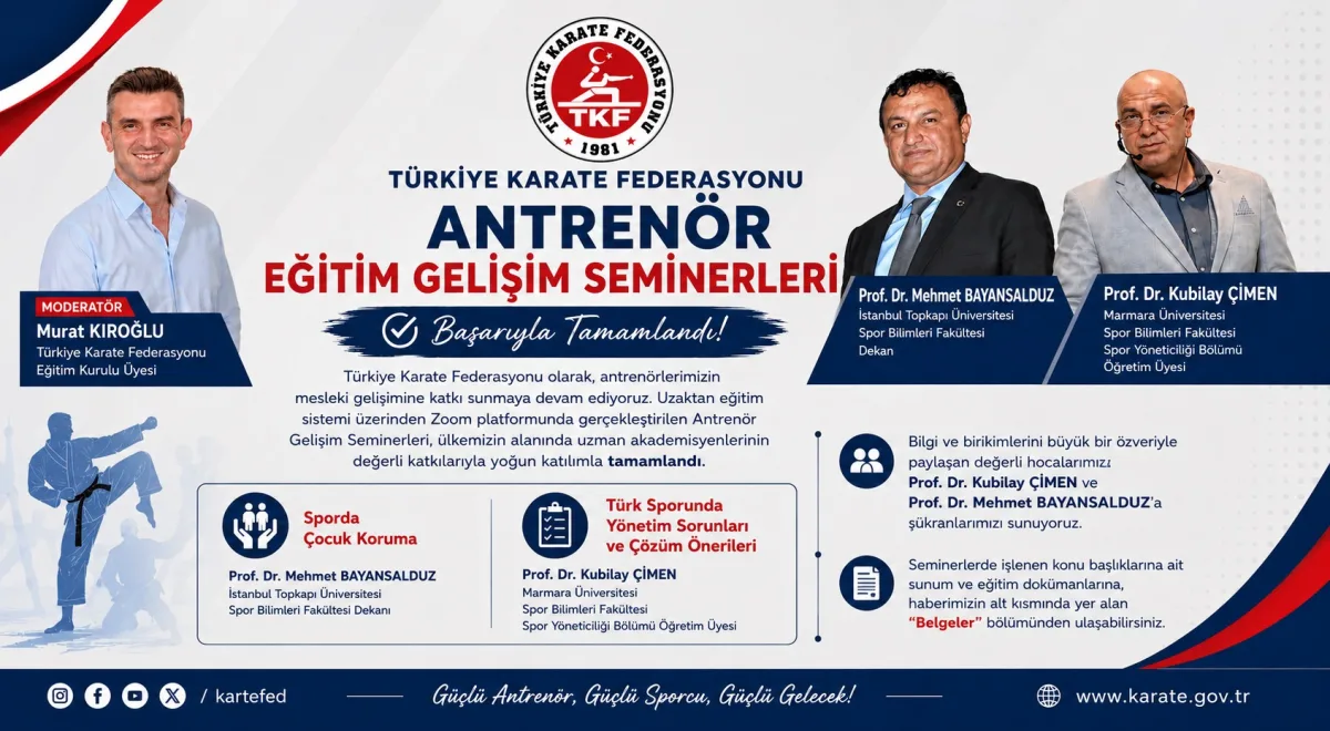 Online Antrenör Gelişim Semineri Tamamlandı