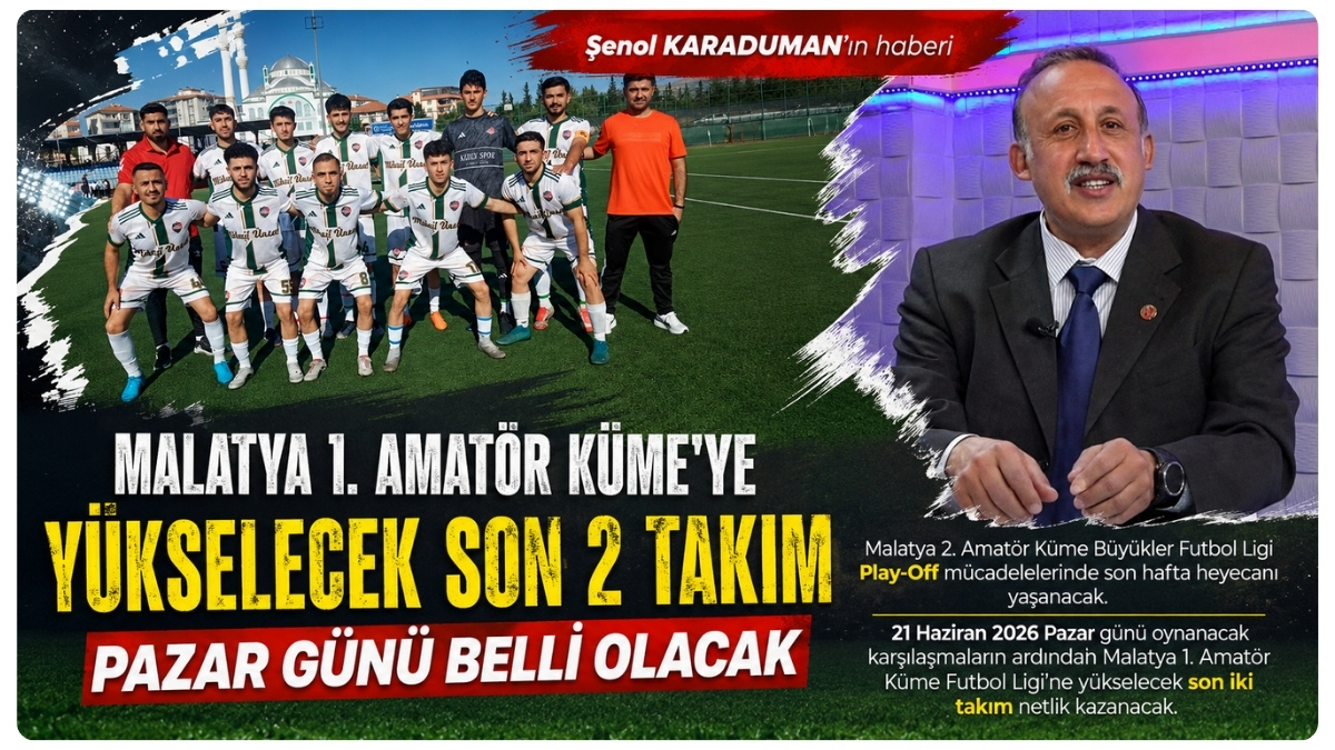 Malatya 1. Amatör Küme’ye Yükselecek Son 2 Takım Pazar Günü Belli Olacak