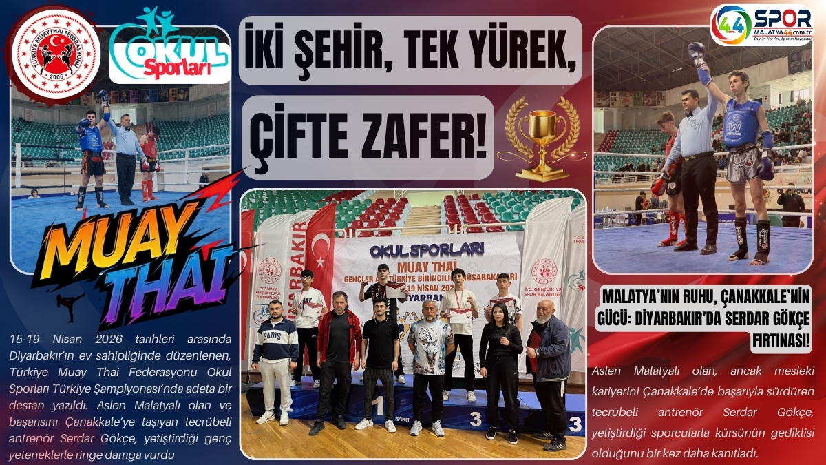 BİR ANTRENÖR, İKİ ŞEHİR, TEK GURUR: MALATYALI SERDAR GÖKÇE ÇANAKKALE’Yİ KÜRSÜYE TAŞIDI!