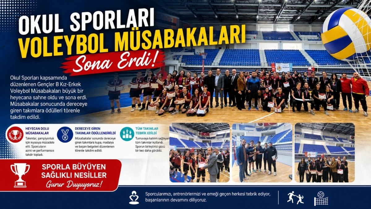 Okul Sporları Voleybol Müsabakaları Sona Erdi!