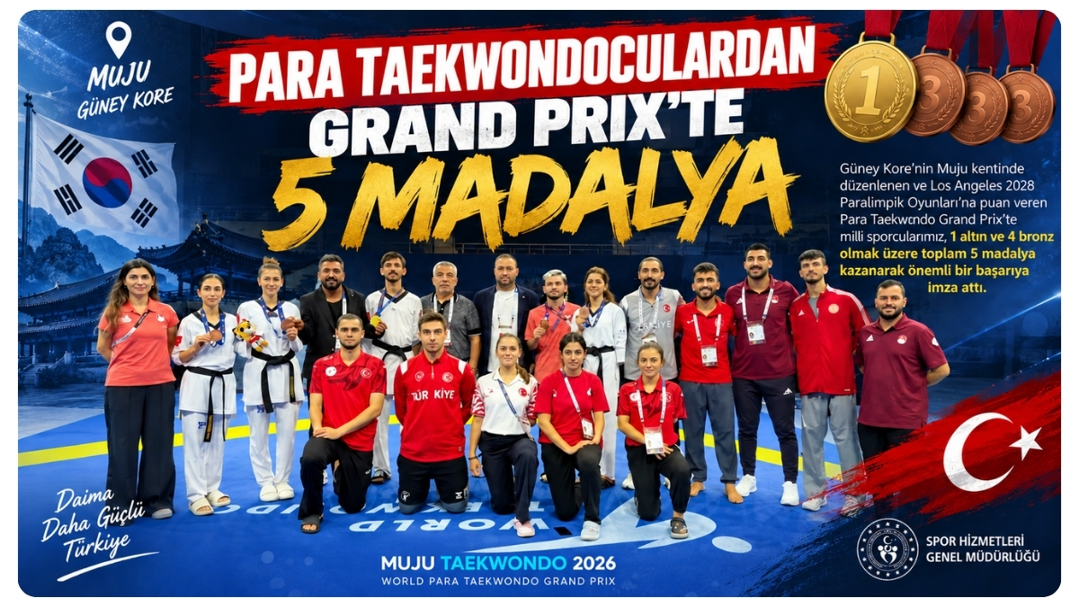 Para Taekwondoculardan Grand Prix’te 5 Madalya