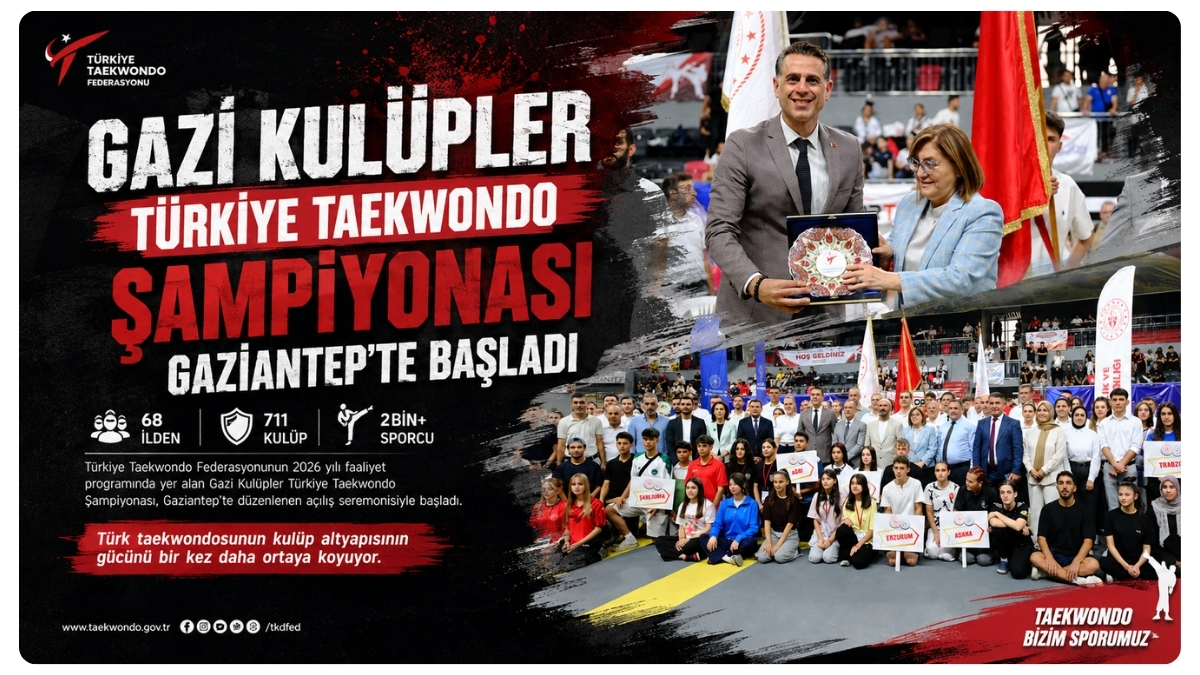 Gazi Kulüpler Türkiye Taekwondo Şampiyonası Gaziantep’te Başladı