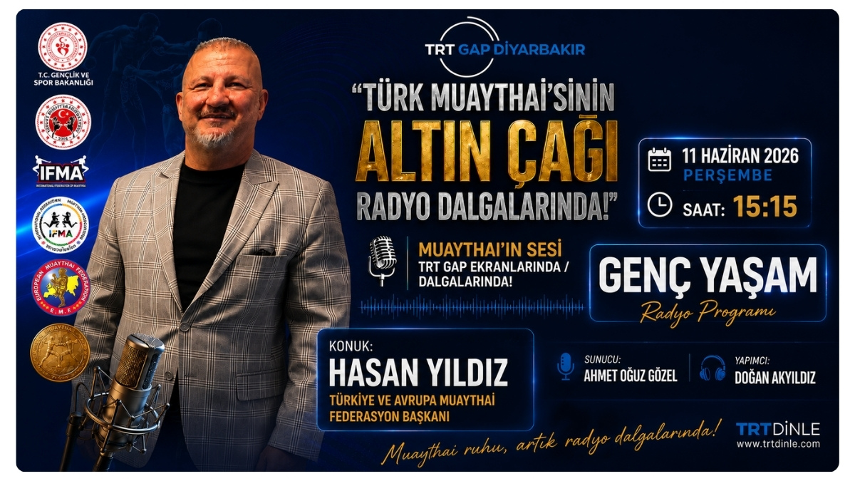 Hasan Yıldız TRT GAP’ta Türk Muaythai’sinin Başarılarını ve Hedeflerini Anlatacak